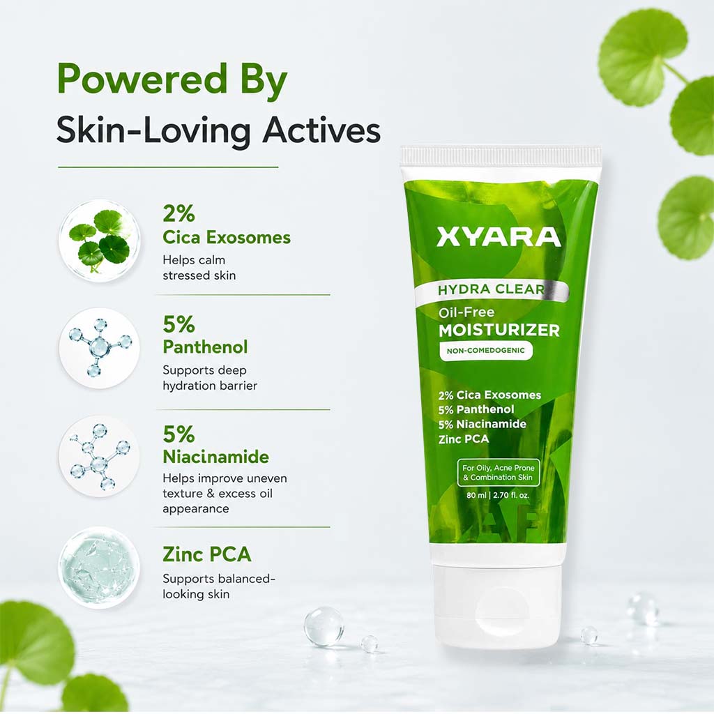 Brightening moisturizer| 2% cica-exosomes | 5% Niacinamide  | Hydra Clear | Non-Comedogenic - 80ml