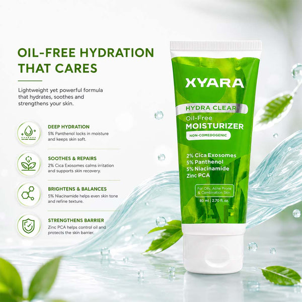 Brightening moisturizer| 2% cica-exosomes | 5% Niacinamide  | Hydra Clear | Non-Comedogenic - 80ml
