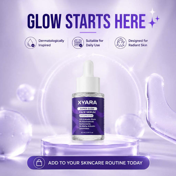 Super Glow Face Serum | 5% Niacinamide | 1% Alpha Arbutin | 25% Kakadu Plum (Vitamin C) -30 ml